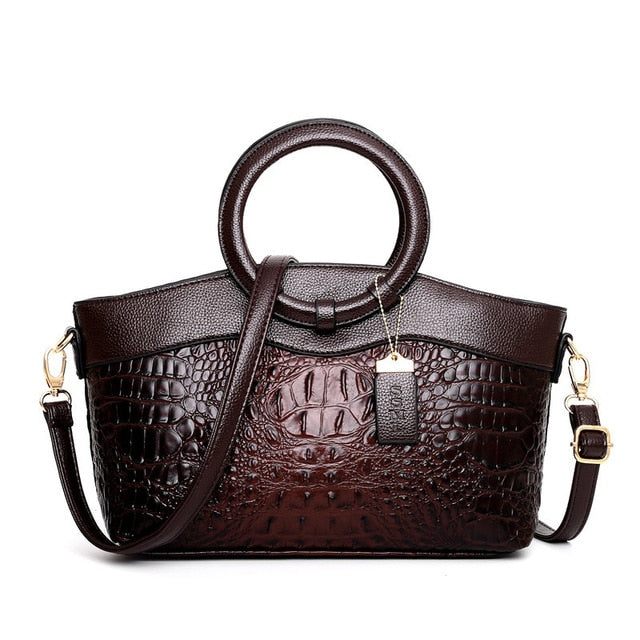 Oriana - Retro Gradient Crocodile Handtas