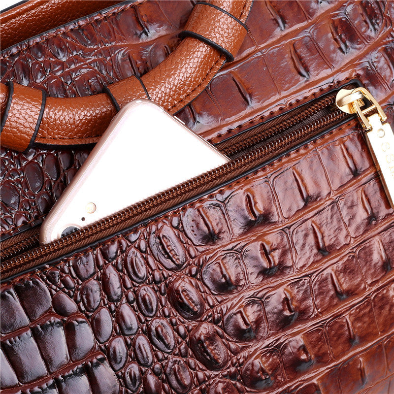 Oriana - Retro Gradient Crocodile Handtas