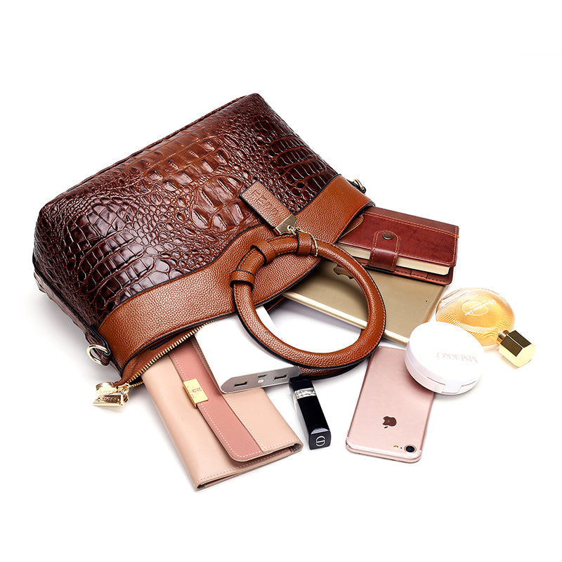 Oriana - Retro Gradient Crocodile Handtas
