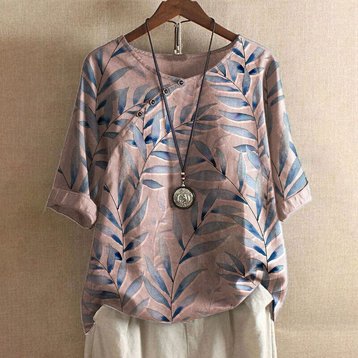 Femke - Blouse Met Bladerenprint