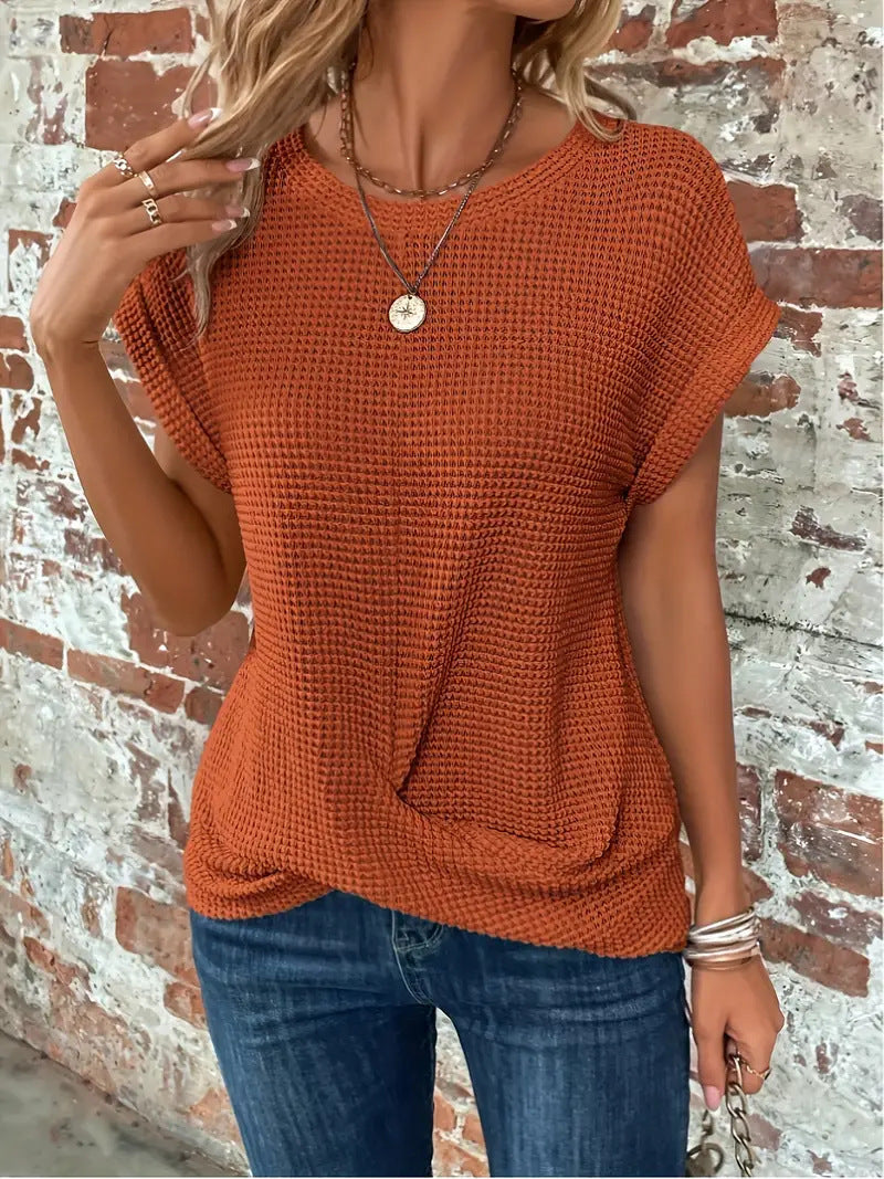 Elise - Chique, Relaxed T-shirt met Ronde Hals