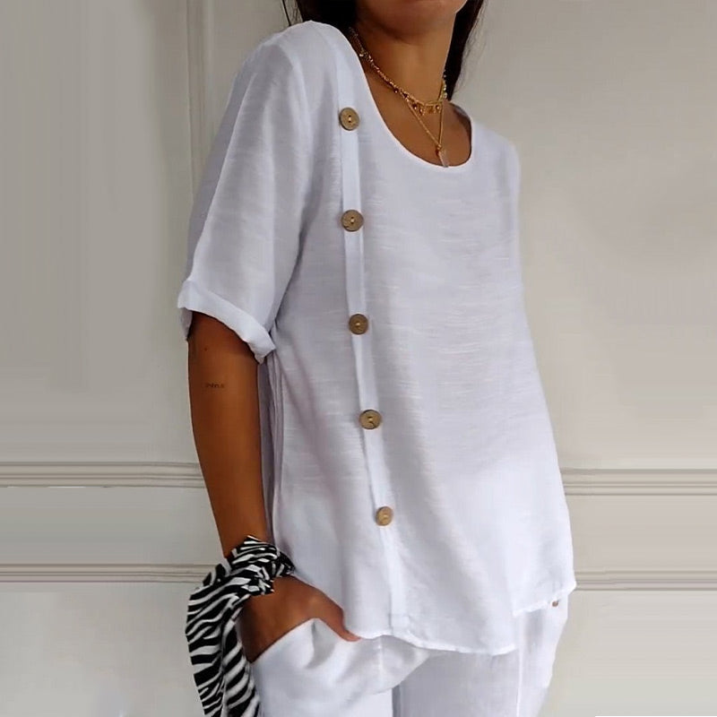 Noella – Casual Buttoned Top