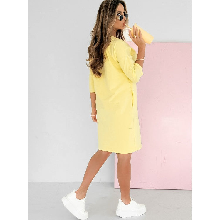 Lieke - Jurk Met Ronde Hals & Zakjes